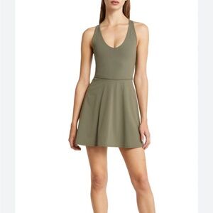 Outdoor Voices The Volley Racerback Exercise Dress Olive